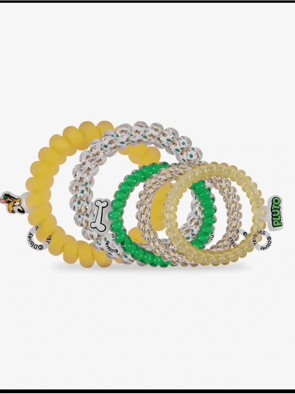 Disney x Teleties Yellow & Green Coil Hair Tie Set - Picture 2 of 5